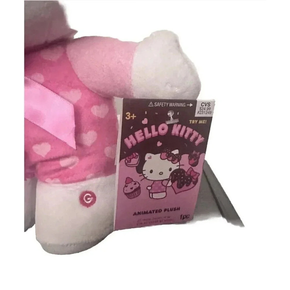 Hello Kitty Animated Plush With Sprinkled Bow. New With Tags. - Picture 5 of 8